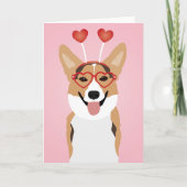 Carte Corgi Saint-Valentin (Devant)