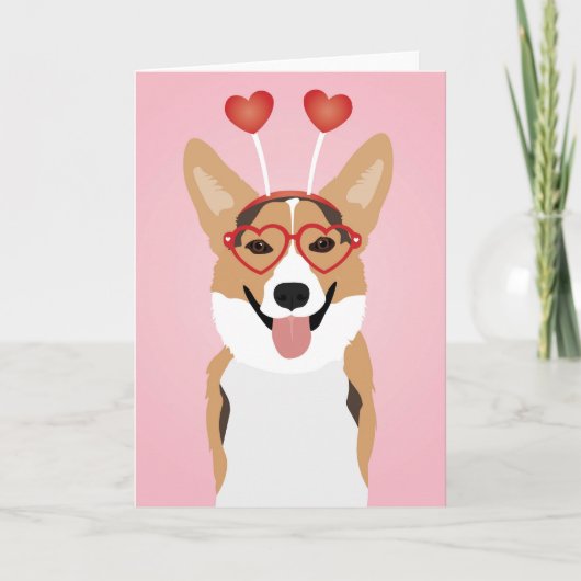 Carte Corgi Saint-Valentin (Devant)