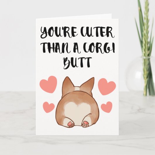 Carte Corgi Valentine's Day (Devant)