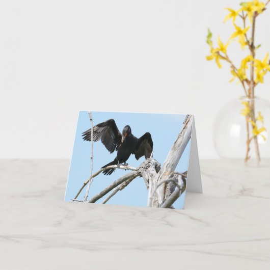 Carte Cormorant using wings (Fleur jaune)