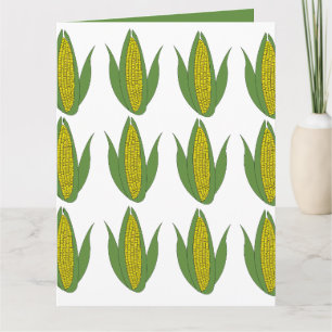 Carte Corn Plante Motif Corn