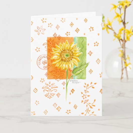 Carte Cornavirus pense à vous (Fleur jaune)