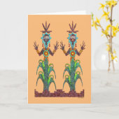 Carte Corne bleu (Fleur jaune)