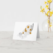 Carte Corne d'abondance Tournesols Citrouilles (Fleur jaune)