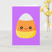 Carte Corne de bonbons d'Halloween (Fleur jaune)