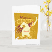 Carte Corne de brume Ah'm un poulet (Fleur jaune)