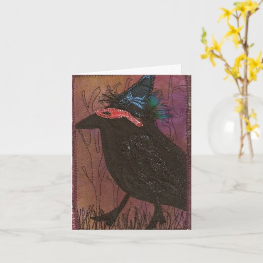 Carte Corneille délicate (Fleur jaune)