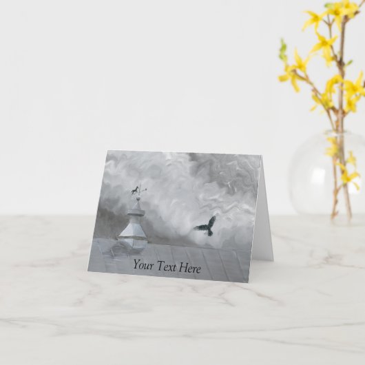 Carte Corneille et girouette météorologique (Fleur jaune)