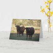 Carte cornes de vache - obtenir bien (Fleur jaune)