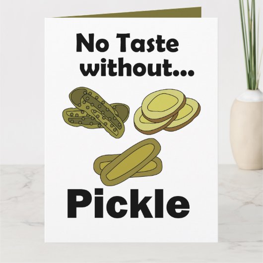 Carte Cornichons Sans Pickle Pas de Goût (Devant)