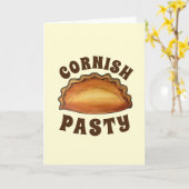 Carte Cornish Pasty UK British Meat Pie Savoureuse (Fleur jaune)