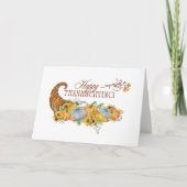 Carte Cornucopia de la fête de Thanksgiving (Devant)