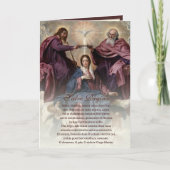 Carte Coronation de Vierge Marie Salve catholique Regina (Devant)