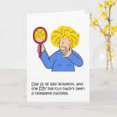 Carte Coronavirus Auto-isolement Haircut Dessin (Fleur jaune)