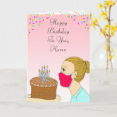 Carte Coronavirus Birthday (Fleur jaune)