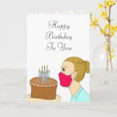 Carte Coronavirus Birthday (Fleur jaune)