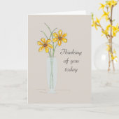 Carte Coronavirus COVID Thinking of You Daisies Flowers (Fleur jaune)