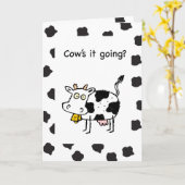 Carte Coronavirus Isolation Support Penser à votre vache (Fleur jaune)