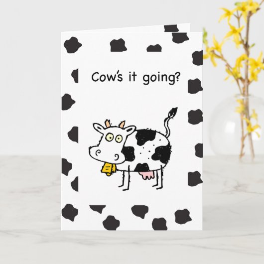 Carte Coronavirus Isolation Support Penser à votre vache (Fleur jaune)