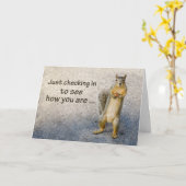 Carte Coronavirus Penser à vous écureuil (Fleur jaune)