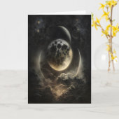 Carte Corps Célestes Impression au Clair de Lune, Académ (Fleur jaune)