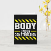 Carte Corps en construction Bodybuilding (Fleur jaune)