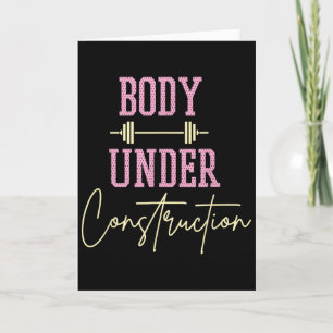 Carte Corps en construction drôle motivation sport