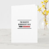 Carte Correction de la grammaire (Fleur jaune)