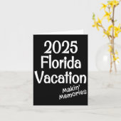 Carte Correspondant Vacances familiales Floride 2025 Cré (Fleur jaune)
