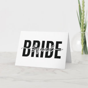 Carte Cortège de Mariée Chic Enterrement de Vie de Jeune