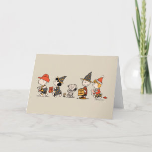 Carte Cortège joyeux d'Halloween de la bande de Peanuts