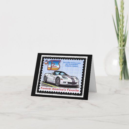 Carte Corvette 60e anniversaire 2013 Convertible (Devant)