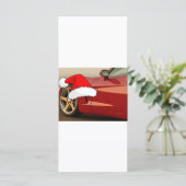 Carte Corvette rouge Noël (Debout devant)
