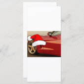 Carte Corvette rouge Noël (Devant / Derrière)
