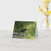 Carte Corvus brachyrhynchos, Corbeau américain (Fleur jaune)