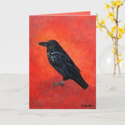 Carte Corvus Corax (Fleur jaune)