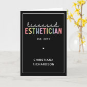 Carte Cosmetologue Esthétique Autorisé Sur Mesure (Fleur jaune)