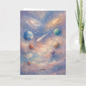 Carte Cosmic Art Card – Planets & Galaxies (Dos)
