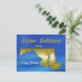 Carte Cosmic Blue Sky Maryland personnalisée (Debout devant)