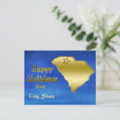 Carte Cosmic Blue Sky South Carolina personnalisée (Debout devant)