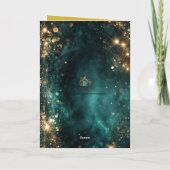 Carte Cosmic Dreamscape Golden Sparkles Custom Photo (Dos)