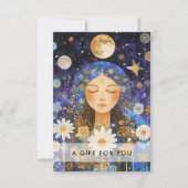 Carte Cosmic Girl Boho Moon Code QR Certificat Cadeau (Devant)