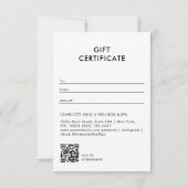 Carte Cosmic Girl Boho Moon QR Code Gift Certificate (Dos)