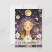 Carte Cosmic Girl Boho Moon QR Code Gift Certificate (Devant)