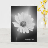 Carte cosmos blanc éclatant vous pensant (Fleur jaune)