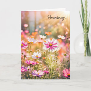 Carte Cosmos rose d'été pour la sympathie