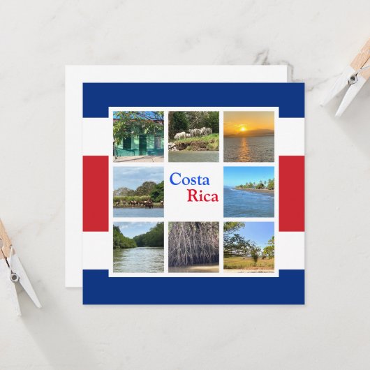 Carte Costa Rica (Devant/Arrière en situation)
