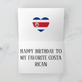 Carte Costa Rica Drapeau Patriotique Anniversaire (Intérieur)
