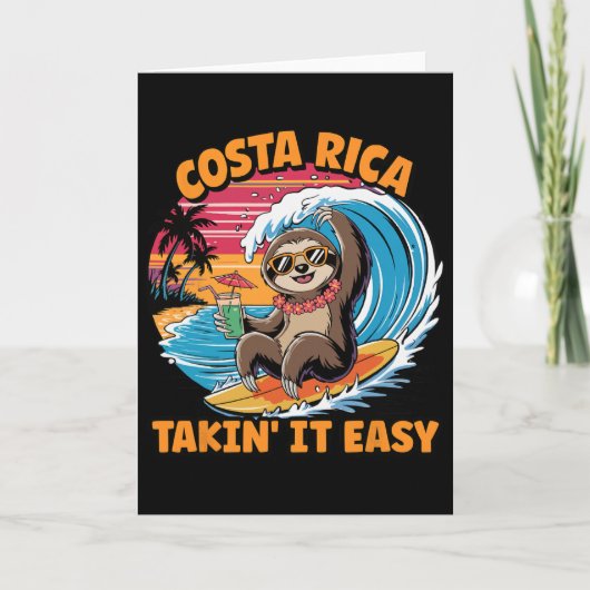 Carte Costa Rican Vida Surfer Take It Easy Costa Rica Sl (Devant)