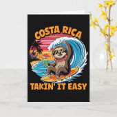 Carte Costa Rican Vida Surfer Take It Easy Costa Rica Sl (Fleur jaune)